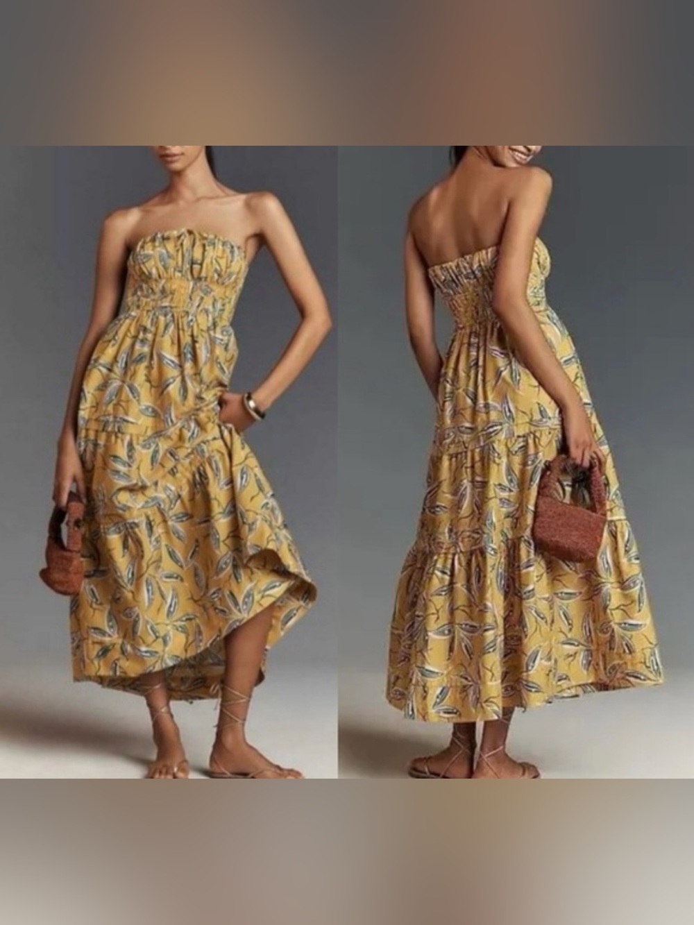 Anthropologie The Somerset Strapless Maxi Dress NWT! - Picture 6 of 16